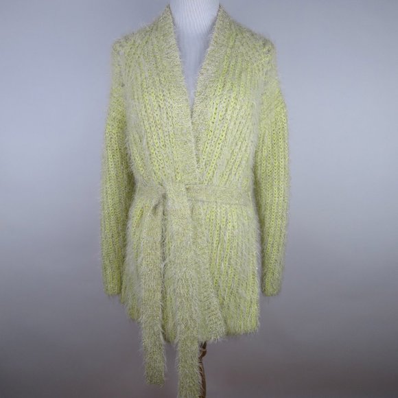 Anthropologie Larkin Shimmer Tie Waist Cardigan S - Picture 5 of 11